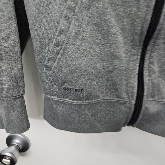 NIKE Youth Unisex | Gray Hooded Dri Fit Zipper Jacket | L - Picture 2 of 6